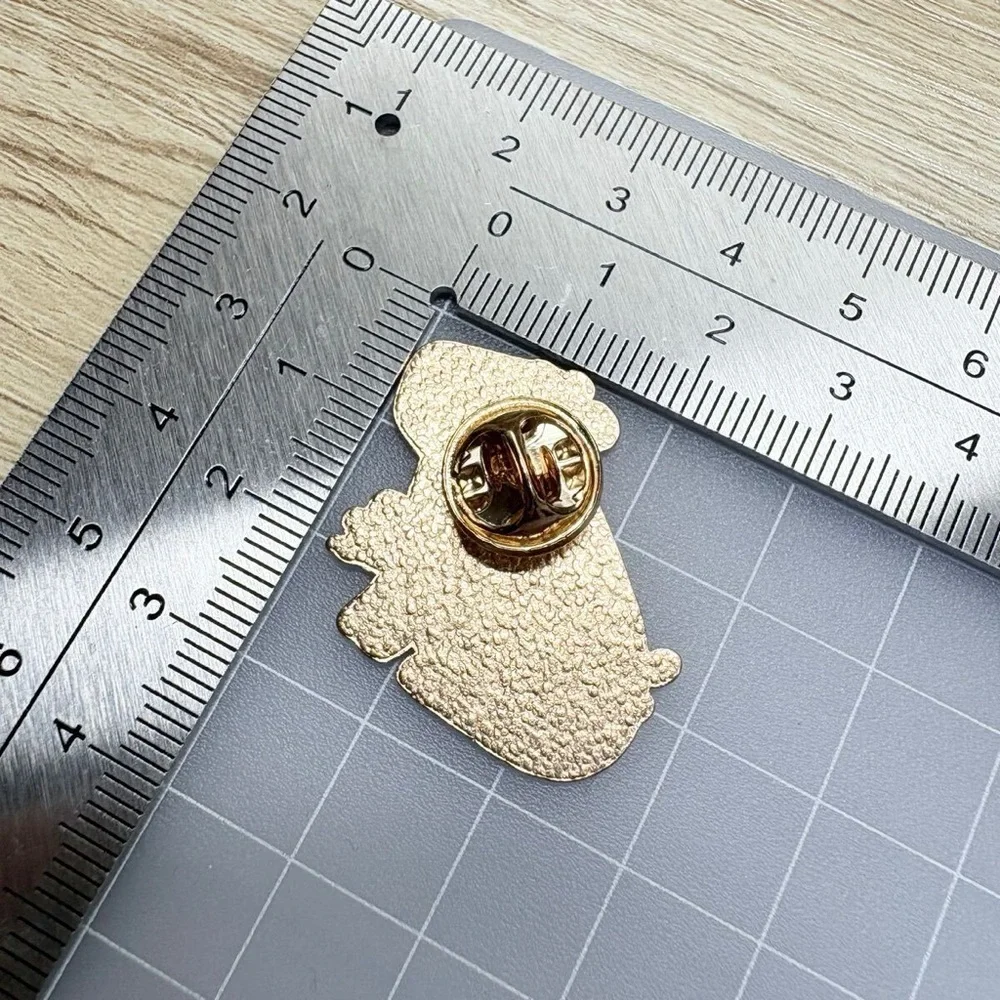 Women’s Jewelry Fun Cute Cartoon Brown Capybara with Floral Design Enamel Pin